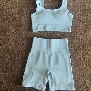 Ribbed Biker Short Set
